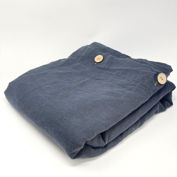 Amour Linen Charcoal Gray Linen Duvet Cover US King - Picture 1 of 4